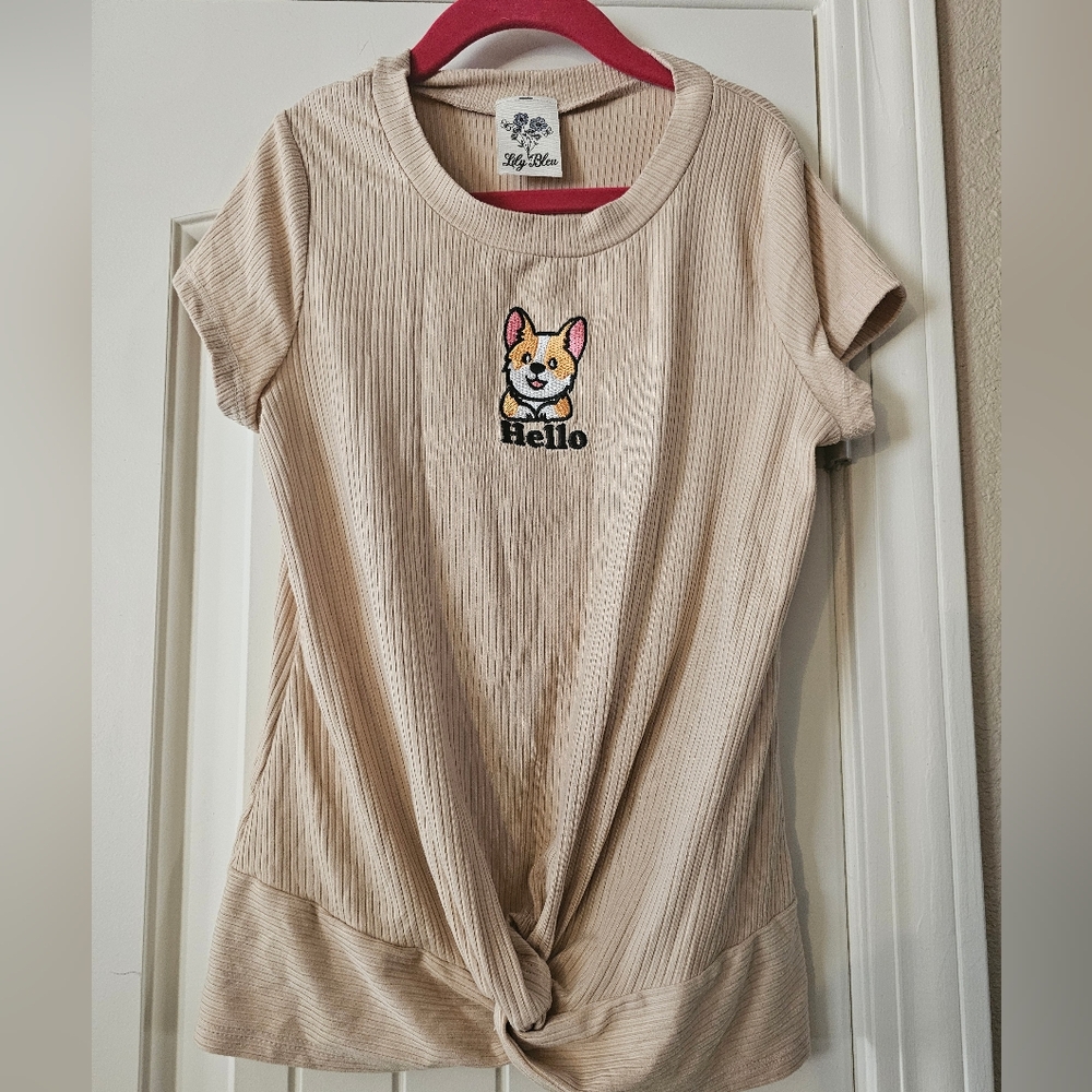 Corgi Beige T-Shirt